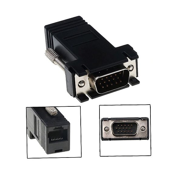 Adaptador Vga Para RJ45 Cabo De Rede Mxt