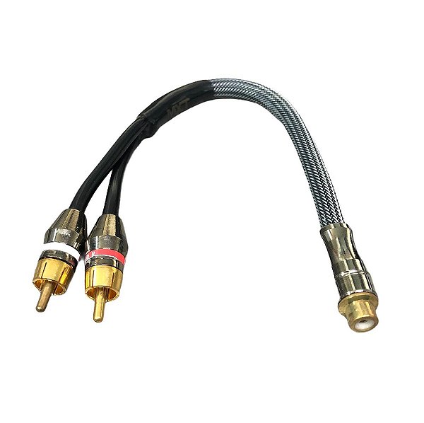 Cabo Y 2 Rca Macho x 1 Rca Femea 25 cm Mxt