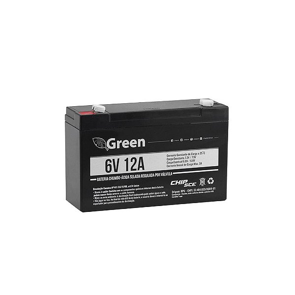 Bateria Selada 6V 12A Green