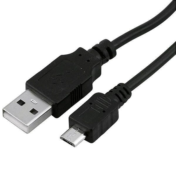 Cabo USB A Macho + Micro USB (v8) 2.0 1.8m Preto