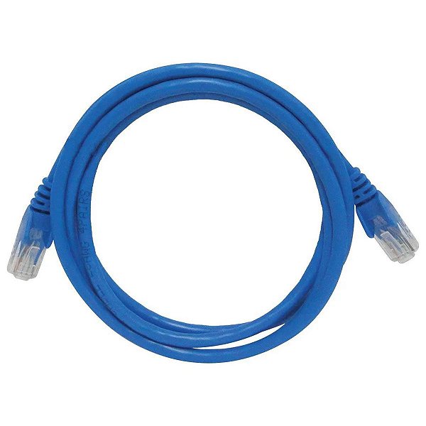 Cabo Patch Cord UTP Cat5e 1,5 Metro Azul Seccon