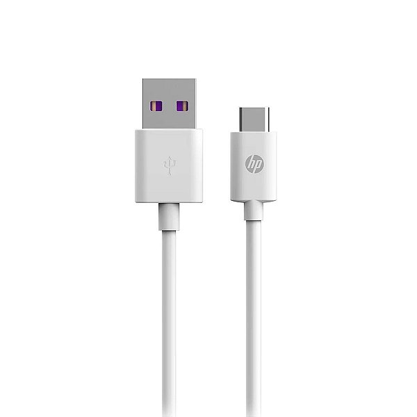 Cabo USB-C HP 480Mbps DHC-TC100 3A 2 Metros Branco HP