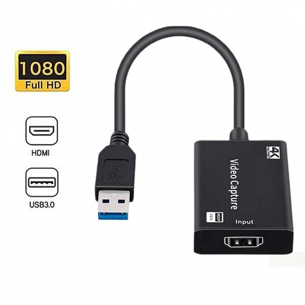 Placa Captura Vídeo 4k Full Hd 1080p Hdmi Para Usb 3.0