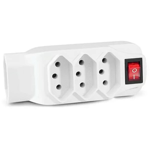 Adaptador L De Energia 4 Tomadas SL6013