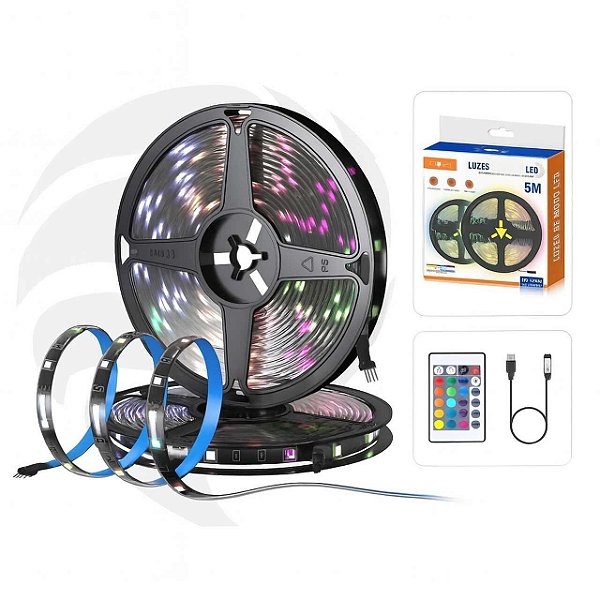 Fita Led RGB Inteligente 5 Metros USB MD