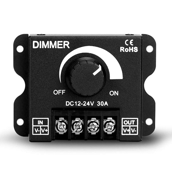 Dimmer Controlador 30A Ajustável 12v-24v