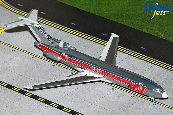 Gemini Jets 1:200 Western Airlines B727-200 polished/"Bud Light" livery