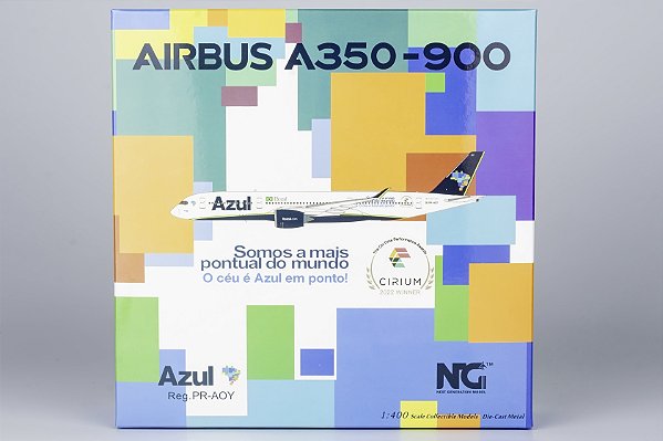NG Models 1:400 Azul Airbus A350-900 Cirium (com defeito,sem trem de pouso)