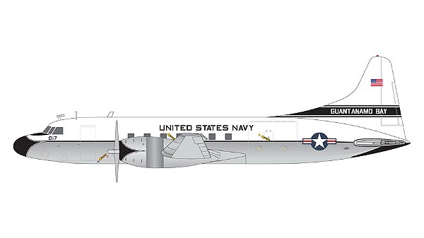 PRÉ-VENDA- Gemini Jets: 1/200 U.S. NAVY C-131F SAMARITAN