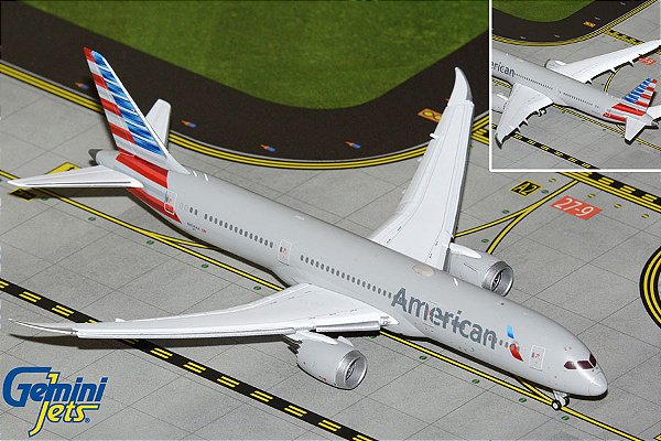 PRÉ-VENDA-Gemini Jets: 1/400 American Airlines B787-9 ¨flaps down¨