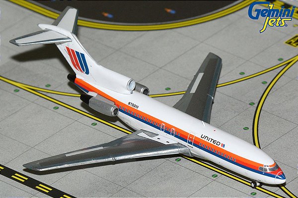 Gemini Jets: 1/400 United Airlines B727-100 Saul Bass livery; polished belly