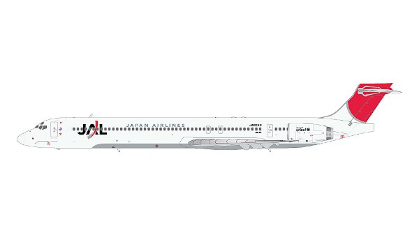 PRÉ-VENDA- Gemini Jets: 1/200 Japan Airlines MD-90¨upgraded stand¨