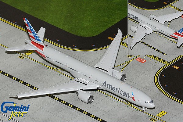 PRÉ-VENDA-Gemini Jets: 1/400 American Airlines Boeing 777-300ER Flaps