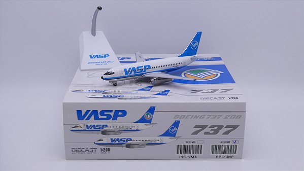 JC Wings 1:200 VASP Boeing 737-200 PP-SMC (pré-venda)