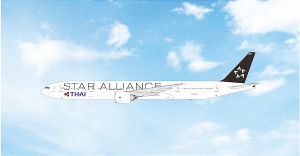 Phoenix 1:400 Thai Airways (Star Alliance) Boeing 777-300ER HS-TKQ (pré-venda)