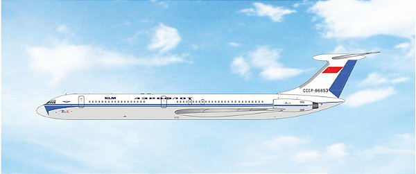 Phoenix 1:400 Aeroflot/KLM Ilyushin IL-62 CCCP-86653 (pré-venda)