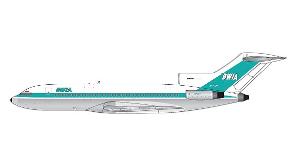 GeminiJets 1:400 British West Indian A/W Boeing B727-100 9Y-TCO (1960s livery, polished belly) (pré-venda)