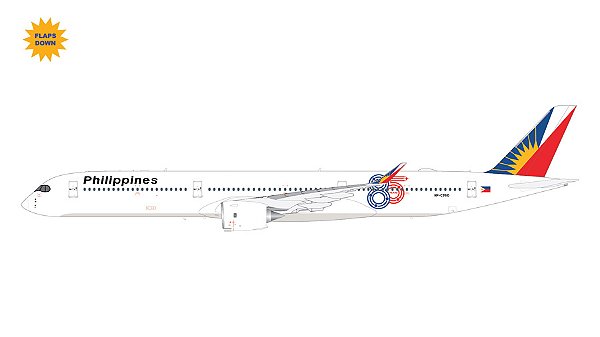 GeminiJets 1:200 Philippine Airlines Airbus A350-1000 RP-C3510 ("85 Years," flaps down) (pré-venda)