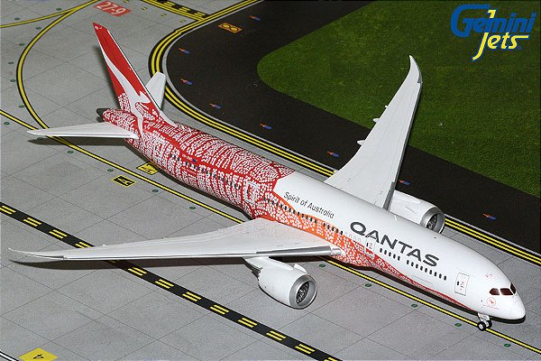 GeminiJets 1:200 Qantas Airways Boeing B787-9 VH-ZND ("Yam Dreaming" livery) (pré-venda)