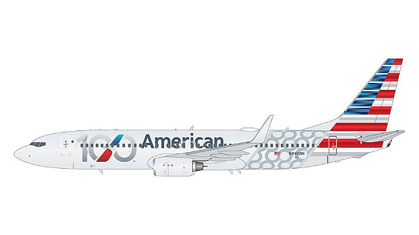 GeminiJets 1:200 American Airlines Boeing B737-800W N840NN (100 (Centennial livery)) (pré-venda)