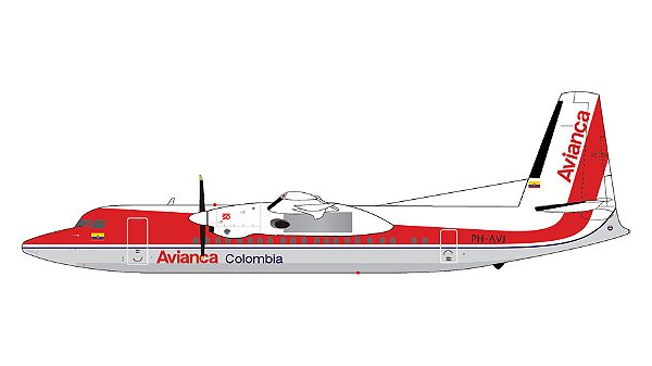 GeminiJets 1:200 Avianca Fokker 50 PH-AVJ (pré-venda)