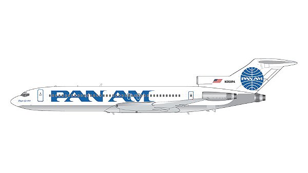 GeminiJets 1:200 Pan American World A/W Boeing B727-200/Adv. N368PA (Clipper Goodwill w/ polished belly) (pré-venda)
