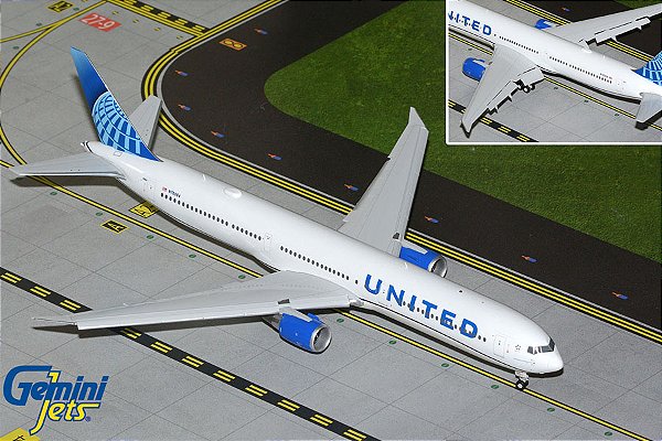 GeminiJets 1:200 United Airlines Boeing B767-400ER N76064 (flaps down) (pré-venda)