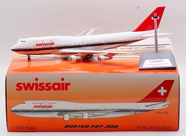 B-Models 1:200 Swissair Boeing 747-300