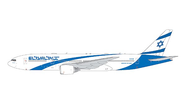 GeminiJets 1:400 El Al Israel Airlines B777-200ER 4X-ECE (new livery) (pré-venda)