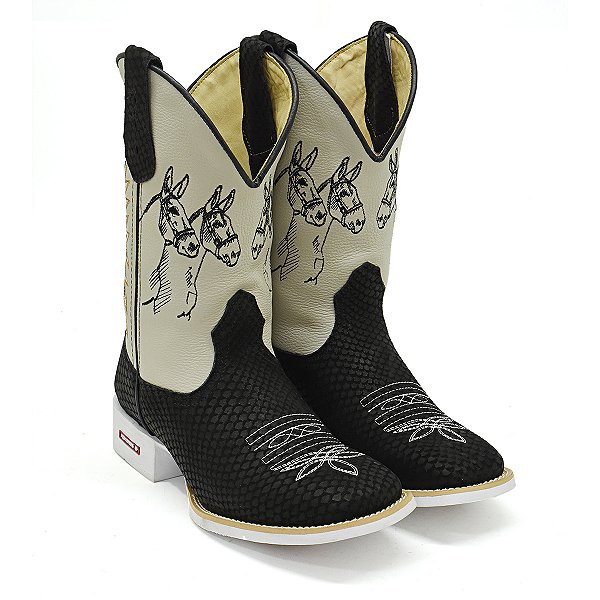 Bota Texana Country Muladeiros Sola Branca
