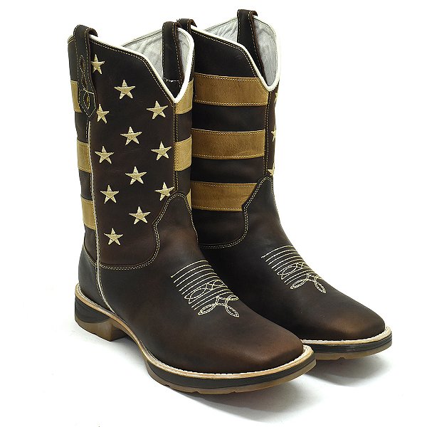 Bota Texana Country Americana Sola Jump Reforçada