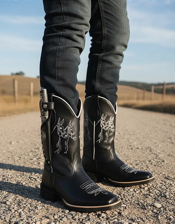 Bota Muladeiros com Bainha Faca Retiravel