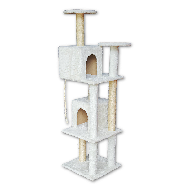 Arranhador para Gatos Torre Toca Casa Grande 4 Andares Luxo Cama Poste Sisal Brinquedo