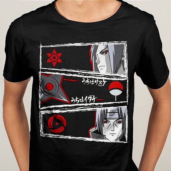 Camiseta masculina Naruto Olhos Sharingans Anime Arte Camisa Blusa Branca  Estampada em Promoção na Americanas