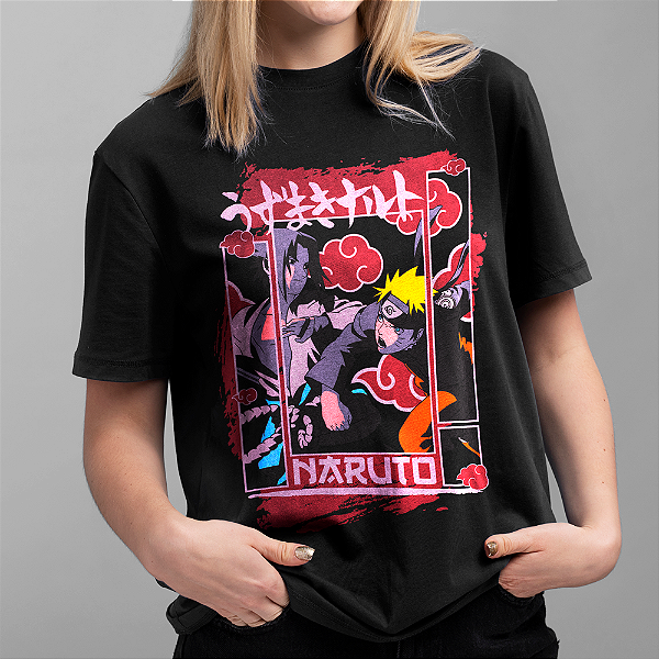 Camiseta Naruto vs Sasuke - Unissex