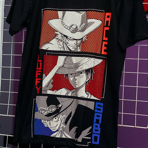 Camiseta Dupla Face One Piece Irmãos - Unissex