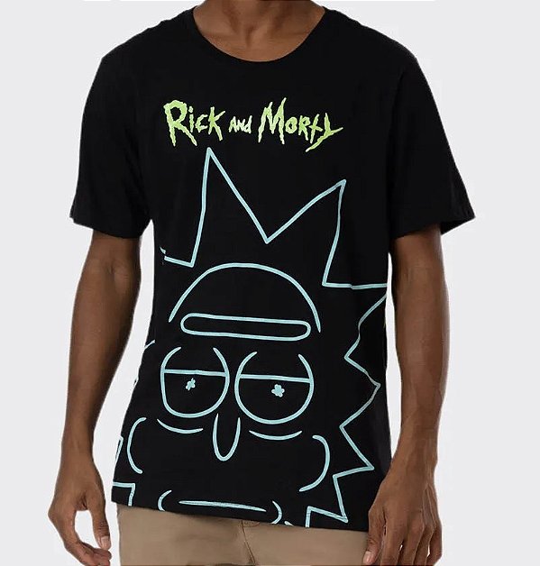 Camiseta Rick and Morty Rostos - Unissex