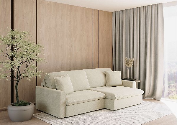 Sofa cama sem caixa linho cru Soft