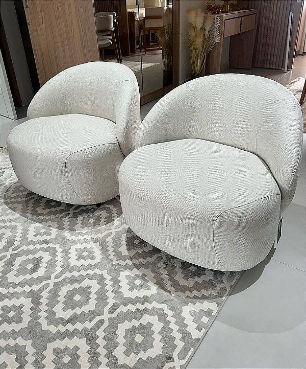Poltrona para sala Zoe giratória