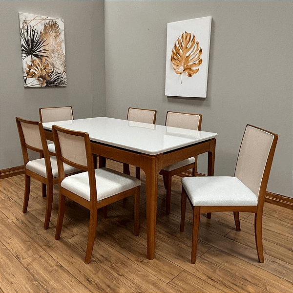 Mesa de Jantar com 6 cadeiras Maresias