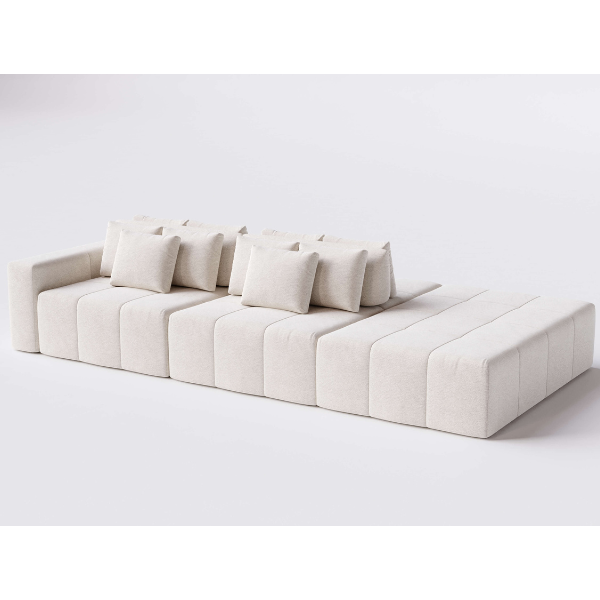 DUPLICADO - Sofá Ilha D 33 com 3,15m em Boucle ou Linho 4 Peças