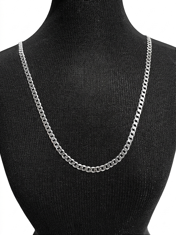 Corrente Grumet em Prata 925 Italiana 4mm 60cm