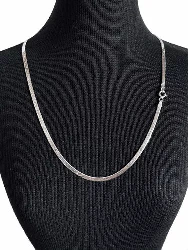 Colar Choker Laminada em Prata 925 2,5mm 40cm