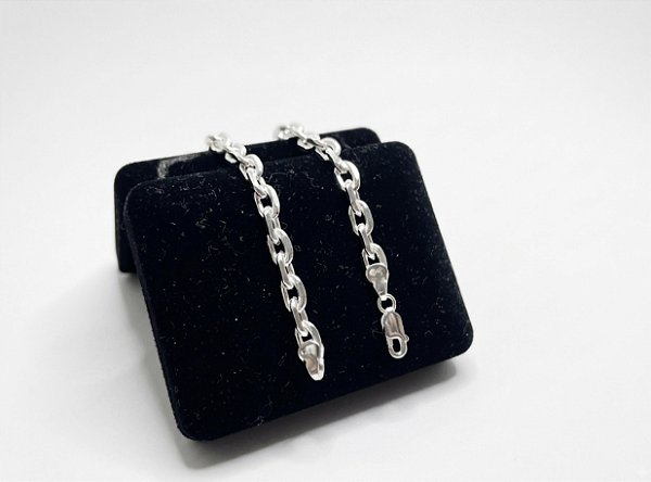 Pulseira Cadeado em Prata 925 Italiana 5,6mm