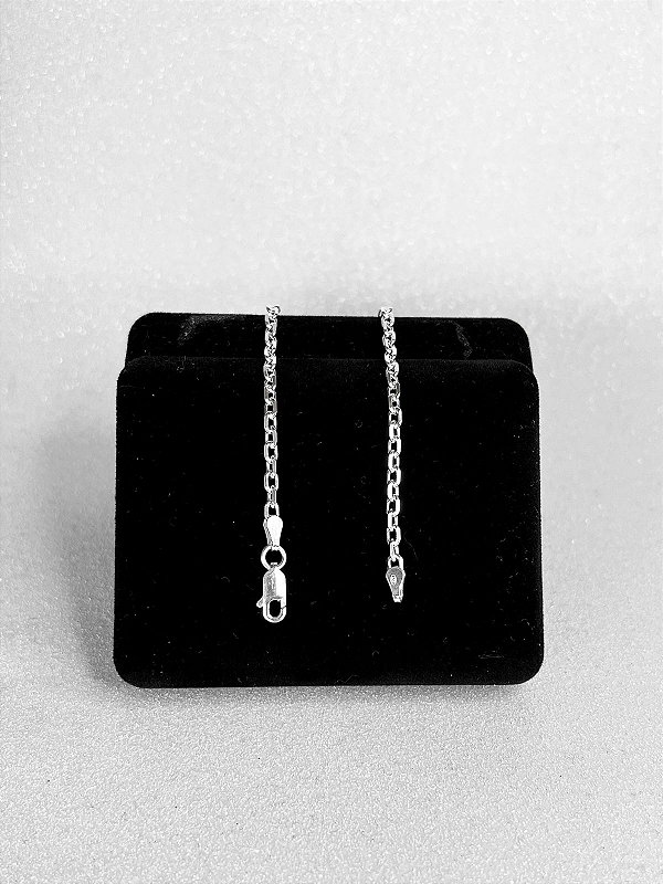 Pulseira Cadeado em Prata 925 Italiana 3mm