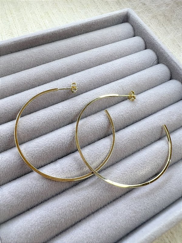 Brinco Argola Liv Banhado a Ouro 18k