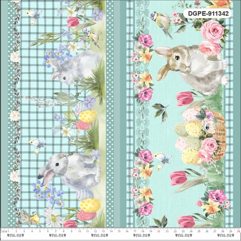 Tricoline digital Páscoa fundo azul (55cm x 1,50)