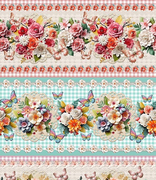Tricoline digital 3D fundo xadrez (55cm)