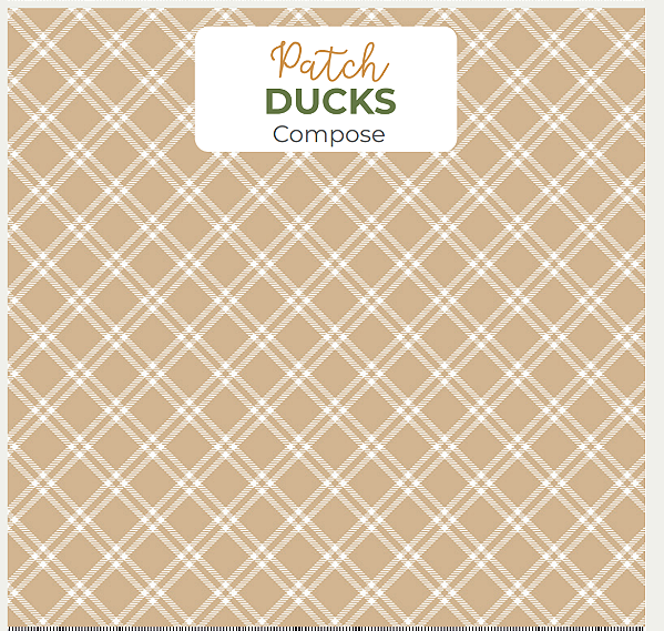 Tricoline digital patch Ducks compose(0,55cm x 1,50 de largura)