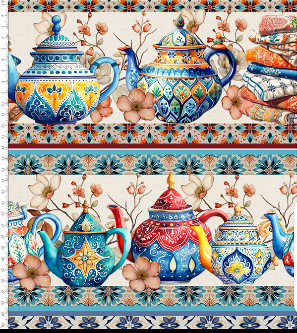 Tricoline digital Cerâmica Portuguêsa (0,55cm x 1,50 de largura)